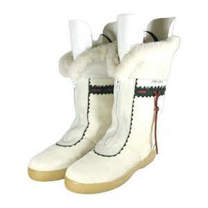 PAJAR Women's US8,5 EU39 cream Fur Genuine Shearling Lining Zip Winter Boots